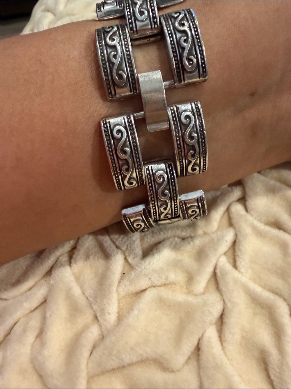 Brighton Silver Decorative Link Bracelet